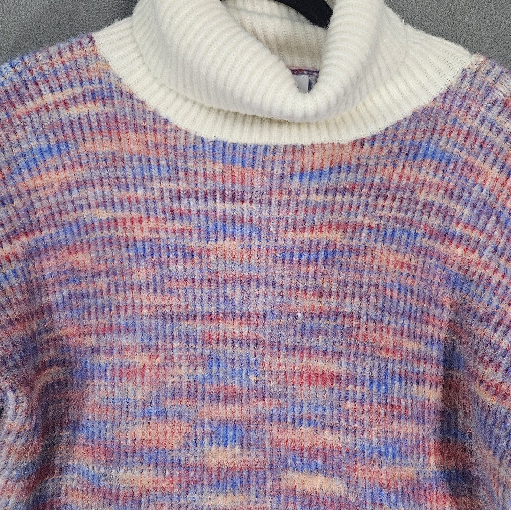 Callahan Knitwear Womens XS Turtleneck Sweater Multicolor Soft Chunky Knit - Picture 3 of 11